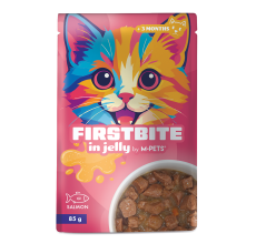 M-PETS Firstbite Salmon in Jelly Wet Food Pouches for Cats 12x85g