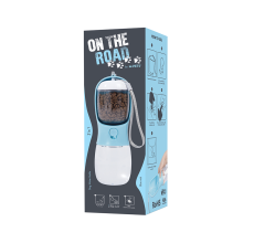 M-PETS On The Road 2in1 Water Bottle 300ml Blue