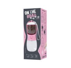 M-PETS On The Road 2in1 Water Bottle 300ml Pink