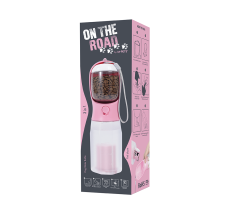 M-PETS On The Road 3in1 Water Bottle 600ml Pink