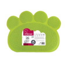 M-Pets Paw Cat Litter Mat Green