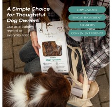 O2Pets Dog and Puppy Beef Strips Natural Treats – 100% Pure Beef Muscle Meat Jerky – High Protein & Grain-Free Reward for Sensitive Stomachs, Muscle Support & Dental Care 50gr