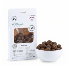 O2Pets Dog and Puppy Turkey Meatballs with Pumpkin Natural Treats – 90% Turkey Meat Based Snacks – Digestive Support & High Protein Feline & Canine Reward, Grain-Free Healthy Dog Treat 90gr