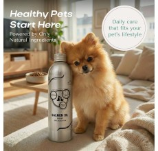 O2 PETS Omega PLATINUM Dogs & Cats, Wild Caught Norwegian Salmon Oil Supplement – Omega 3 for Digestion, Oral Care and Immunity 250ml