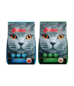 Powercat Mixed Bundle – Tuna + Ocean Fish Dry Cat Food – Halal, 450 g + 450 g