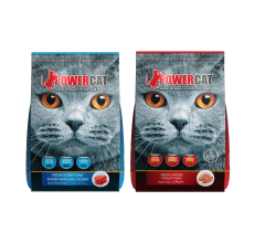 Powercat Mixed Bundle – Tuna + Chicken Dry Cat Food – Halal, 450 g + 450 g