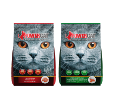 Powercat Mixed Bundle – Ocean Fish + Chicken Dry Cat Food – Halal, 1.3 kg + 1.3 kg