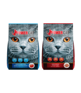 Powercat Mixed Bundle – Tuna + Chicken Dry Cat Food – Halal, 1.3 kg + 1.3 kg