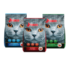 Powercat Mega Bundle – Tuna + Ocean Fish + Chicken Dry Cat Food – Halal, 1.3 kg × 3