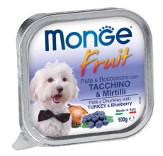 Monge Fruit Paté and Chunkies with Turkey and Blueberry 100g