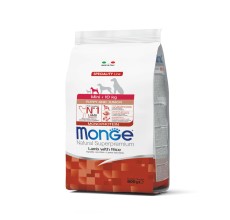 Monge Natural Superpremium Mini Puppy and Junior Monoprotein Lamb with Rice 800GR
