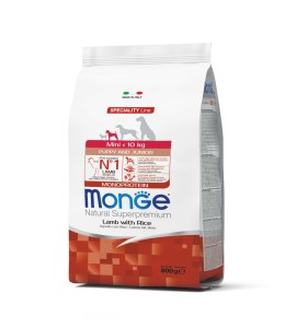 Monge Natural Superpremium Mini Puppy and Junior Monoprotein Lamb with Rice 800GR