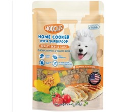 Moochie Home Cooked Dog Food - Beauty Skin & Coat - Chicken, Pumpkin & Tomato Recipe 255g