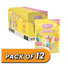 MOOCHIE KITTEN TUNA WITH TOPPING CALAMARI 70g Pouch Pack of 12