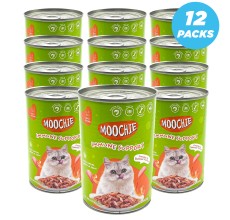 Moochie Mince With Shrimp Cat Wet Food Can 400g Pack of 12