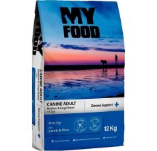 MyFood Adult Medium & Large Breed Lamb & Rice Derma Support, No Soy & No Corn 12kg