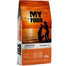 MyFood Adult Medium & Large Breed Salmon, Derma Support, No Corn & No Soy 12Kg