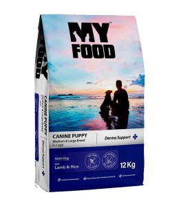 MyFood Puppy Medium & Large Breed Lamb & Rice Derma Support, No Soy & No Corn 12 Kg