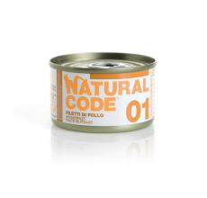 Natural Code 01 Chicken Fillets Cooking Water Wet Cat Food - 85G