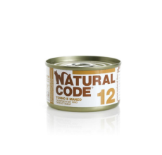 Natural Code 12 Tuna & Beef Cooking Water Wet Cat Food - 85G
