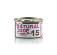 Natural Code 15 Chicken Vegetables & Liver Cooking Water Wet Cat Food - 85G