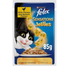 Nestle Purina Felix Sensation Cat Wet Food Chicken And Spinach Flavor 85g