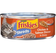 Purina Friskies Savory Shreds Cat Wet Food Chicken & Salmon 5.5oz