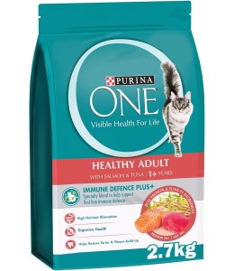 Purina One Healthy Adult Cat Dry Food Salmon & Tuna 2.7kg