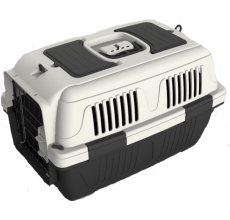 NutraPet Dog & Cat Carrier Box Closed Top Dark Grey L63Cms X W41Cms X H40 Cms