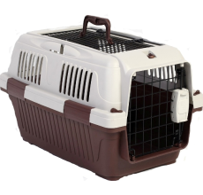 NutraPet Dog & Cat Carrier Open Grill Top Dark Red Box L57CmsX W37Cms X H35 Cms