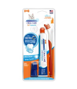 Nylabone Advanced Oral Care Cat Dental Kit One Size Dental Hygiene