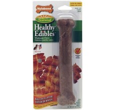 Nylabone Healthy Edibles Longer Lasting Bacon 1Ct Card Wolf Edible Treats