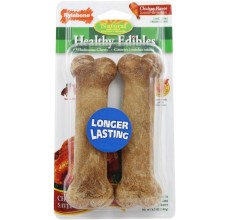 Nylabone Healthy Edibles Longer Lasting Chicken 2Ct Card Wolf Edible Treats