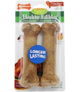 Nylabone Healthy Edibles Longer Lasting Chicken 2Ct Card Wolf Edible Treats