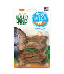 Nylabone Healthy Edibles Wild Puppy Turkey 4Ct  Regular Edible Treats
