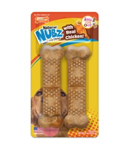 Nylabone Nubz Chicken 2Ct Card (In Shelf Tray) Jumbo Edible Treats