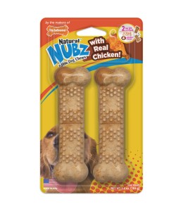 Nylabone Nubz Chicken 2Ct Card (In Shelf Tray) Large Edible Treats