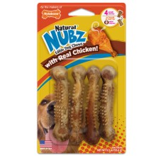 Nylabone Nubz Chicken 4Ct Card (In Shelf Tray) Small Edible Treats