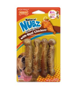 Nylabone Nubz Chicken 4Ct Card (In Shelf Tray) Small Edible Treats