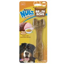Nylabone Nubz Ham With Bone Broth 1Ct Card (In Shelf Tray) Giant Edible Treats