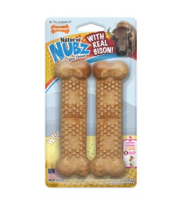 Nylabone Nubz Wild Bison 2Ct Card Jumbo Edible Treats