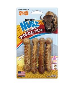 Nylabone Nubz Wild Bison 4Ct Card Small Edible Treats