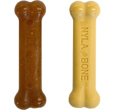 Nylabone Puppy Chew & Power Chew Peanut Butter Bone Twin Pack Petite