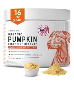 Chew & Heal - Organic Pumpkin Digestive Defense Superfood Blend Powder Digestive Aid Supplement for Dogs - 250gm
