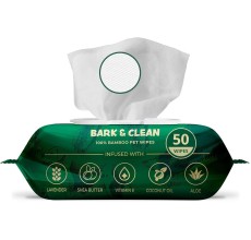 Dog Wipes for Cleaning and Deodorizing - 50 8.5" x 9" Bamboo Pet Wipes - Compostable, Hypoallergenic Puppy Wipes - Dog Wipes for Paws, Butt, and Body
