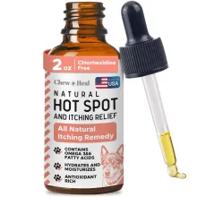 Chew + Heal Natural Hot Spot Relief Topical Liquid for Dogs, 2-fl oz bottle