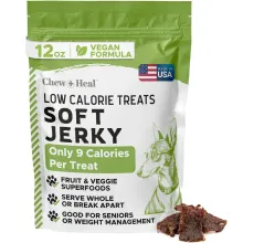 Chew + Heal Limited Ingredient Low Calorie Fruit & Veggie Superfoods Soft Jerky Dog Treats 12 oz