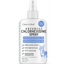 Advanced Chlorhexidine Medicated Wound Care Spray for Dogs 8 oz