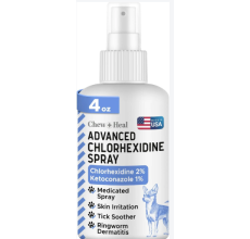 Advanced Chlorhexidine Medicated Wound Care Spray for Dogs 4 oz