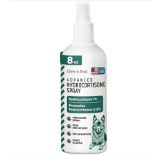 Advanced Hydrocortisone Medicated Wound Care Spray for Dogs 8 oz